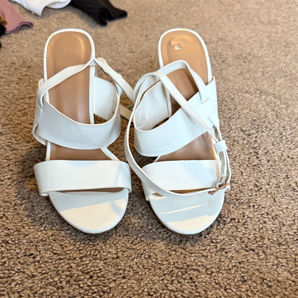 BAMBOO White Strappy Sandals